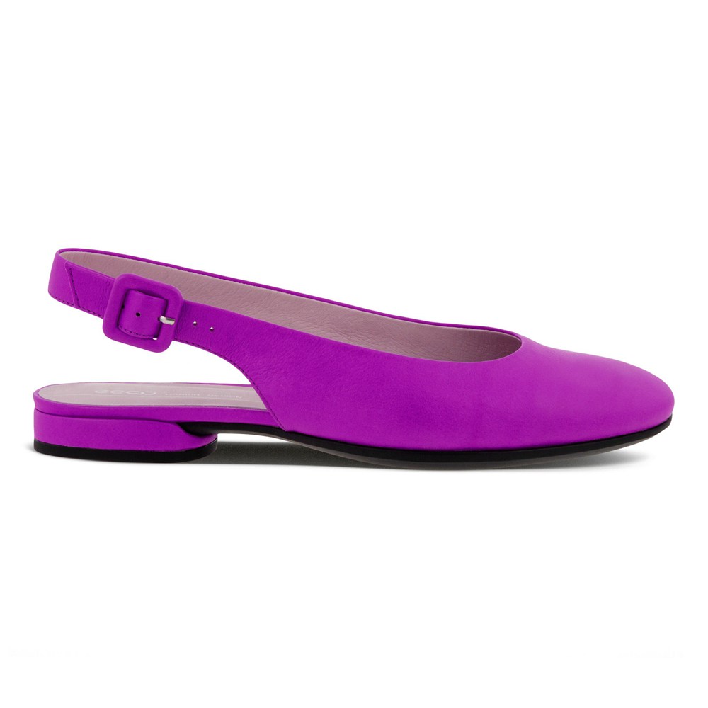 Zapatos De Vestir Mujer - ECCO Anine Sling-Back Flats - Morados - BKN345961